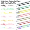 Lineon Gel Ballpoint Pens, Color Ballpoint Pens, 100 Pack, Gel