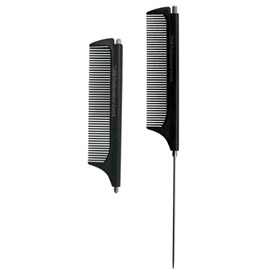 2-Way Folding Comb, Portable, Women's, Men's, Foldable, Hair Comb, Foldable, Premium Gift Set, Glossy, Wet Hair (Black)