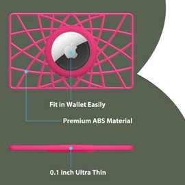 WALNEW AirTag - Soporte para portafolios de 2 unidades, ultrafino, tamaño de tarjeta de crédito para etiquetas de aire, soporte para Airtag de 0.12 pulgadas de grosor para bolso, mochila, bolsa de