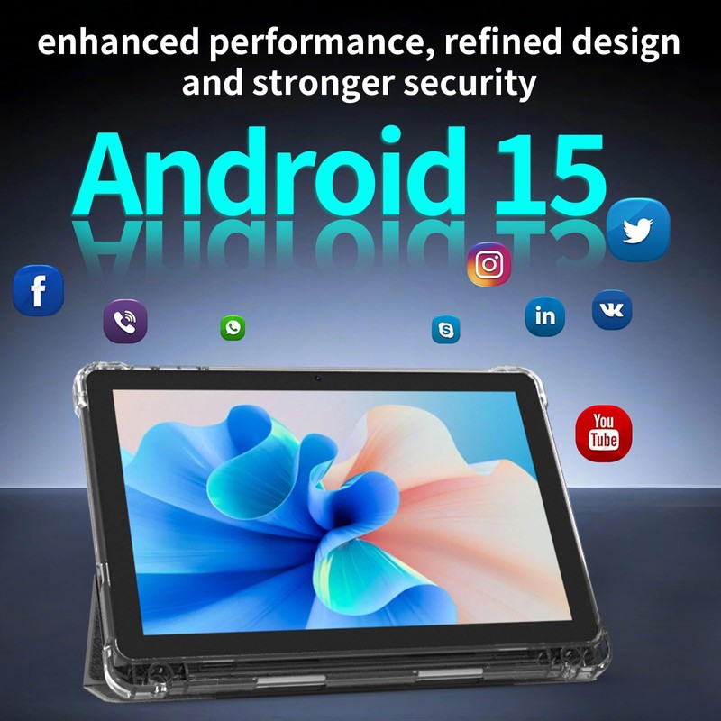 Android 15 Tablet 10 inch Tablets, 20GB RAM 128GB ROM