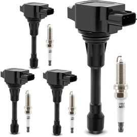 UF549 Ignition Coil Pack 22448ED000 and Iridium Spark Plugs 9029 Set of 4 Fit For Nissan Sentra,Altima,Versa,Rogue,Cube,Urvan,NV200,Pathfinder 2007-2015&INFINITI QX60 2014 2015 1.6L 1.8L 2.0L 2.5L L4
