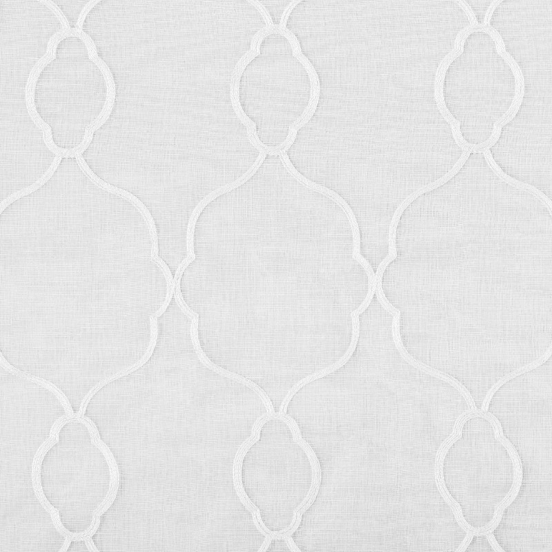 No. 918 Allerton Embroidered Trellis Rod Pocket Kitchen Curtain Valance,