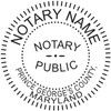 Maryland Notary Stamp | Hubco Red 9342 Round Pocket Stamp