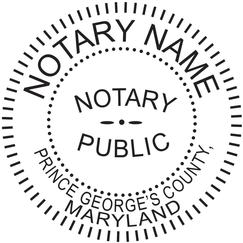 Maryland Notary Stamp | Hubco Red 9342 Round Pocket Stamp