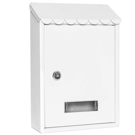 Mailboxes Wall Mount with Key Lock – Jssmst Small Mail Boxes Horizontal, 12.2 x 8.3 x 3.05 Inch, White New
