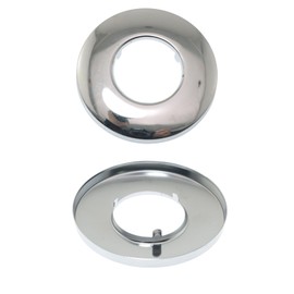 PZRT 2PCS Shower Trim Angle Valve 3/4 Inch Round Stainless Steel Decorative Cover Shower Faucet Accessory Pipe Hole Cover for Concealing Imperfections Universal Replacement Cover for Shower Arm