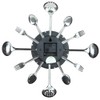 Timelike Wall Clock, 18" Metal Cutlery Utensil Kitchen Spoon Fork