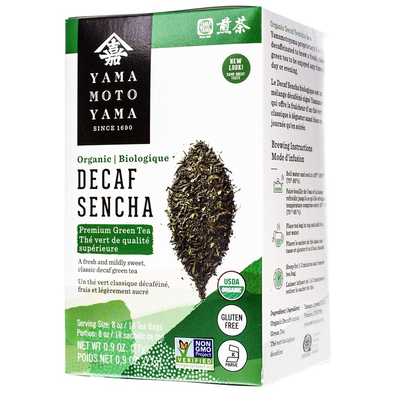 Yamamotoyama Organic Decaf Sencha Green Tea Bag, 18 ct (1