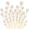 36Pcs Wedding Pearl Hair Pins, U Shaped Single Pearl Bobby