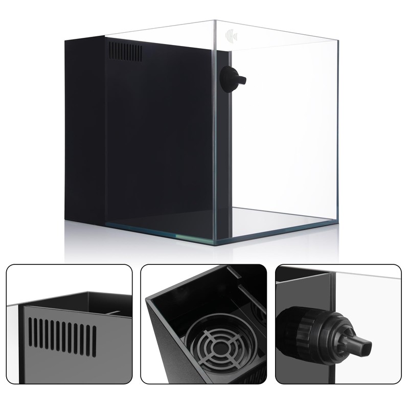 Coralland 8-Gallon Saltwater Aquarium - Ultra Clear Low Iron Glass,