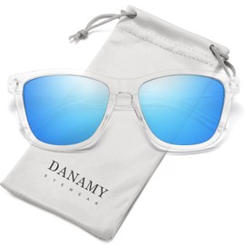 DANAMY Sunglasses Womens Polarized Sunglasses for Women Trendy Designer Mirrored Sunglasses UV400 Protection Sun Glasses