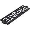 AB Tools Private Black Sign Cast Iron Sign Plaque Door