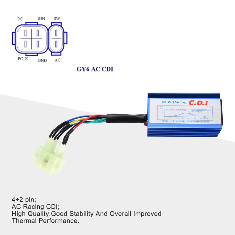 GOOFIT 4+2 6 Pin AC Ignition Racing CDI Module Replacement