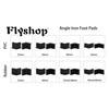 Flyshop Metal Porch Gliders L-Shaped Rubber Angle Iron Foot Pads