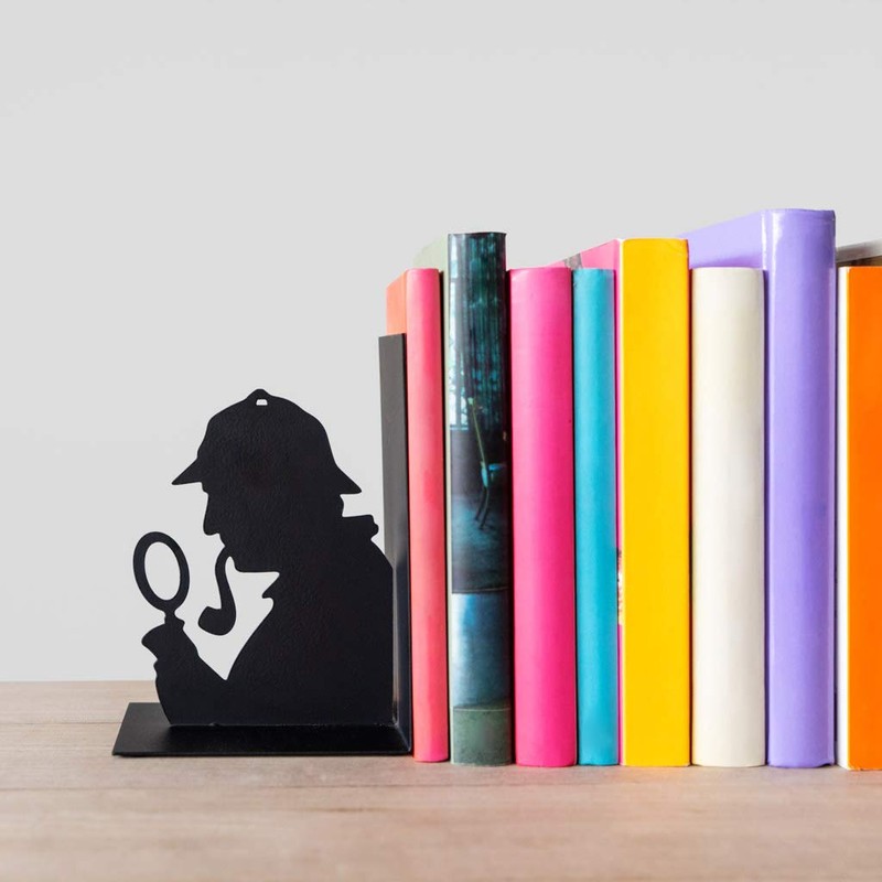 balvi - Sherlock Black Metal Bookend Original Design
