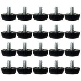 sourcingmap M8 x 13 x 30mm Furniture Glide Leveling Feet Adjustable Leveler Floor Protector for Home Restaurant Table Leg 20 Pack
