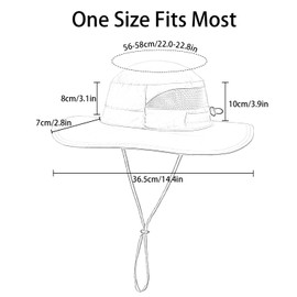 Connectyle Women's UPF 50+ Safari Sun Hat Breathable UV Protection Fishing Hat (White)