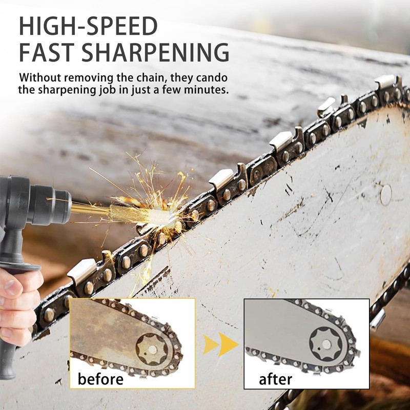 Pack of 30 Diamond Chainsaw Sharpeners, Chainsaw Blade Sharpening Stone,