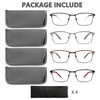 mrbobmslee 4 Pack Reading Glasses for Men, Blue Light Blocking