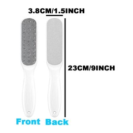 2-Sided Foot File – Foot Scrubber, Smoother Feet and Callus Remover for Men and Women (White)