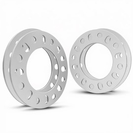 QIAOAUTOCC 4PCS Universal Wheel Spacers 1/4 Inch (6mm) for 8 Lug Wheel Spacers Vehicles 8x6.5, 8x165.1, 8x170, 8x180 Compatible with F250 E350 Ram 2500 3500 Express Suburban 2500 Sierra 2500HD 3500HD