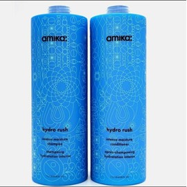 Amika Hydro Rush Intense Moisture Shampoo & Conditioner Liter Duo Ready To Ship!