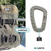 Holesto Plastic Carabiner - Tactical Carabiner Clip Black - Durable
