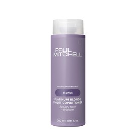 Paul Mitchell Platinum Blonde Violet Conditioner, Banishes Brass + Brightens, Ideal for Light to Medium Blonde, Silver, Gray or White Hair, 10.14 oz