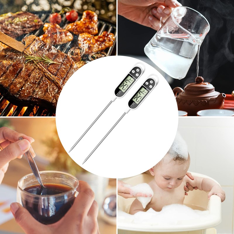 Firschoie 2 Pieces Digital Kitchen Thermometers, Digital Food Thermometer with