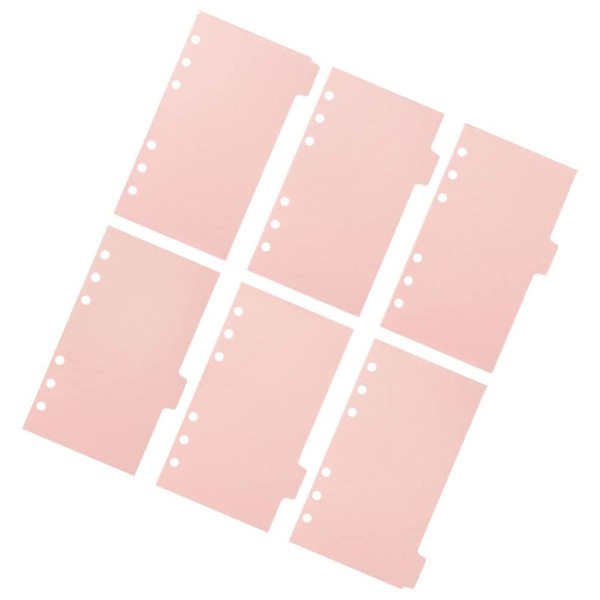 Operitacx 6 Sheets of Notebook Refill Pages Document 6-Hole Loose-Leaf