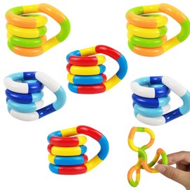 6 Pcs Tangle Fidget Toy, Fidget Toys Adults, Fidget Toys for Kids, Stress Relief Toys Adults Kids Adults for Home Office Sensory Play Fine Motor Skills Development Calming Tool Focus Concentration