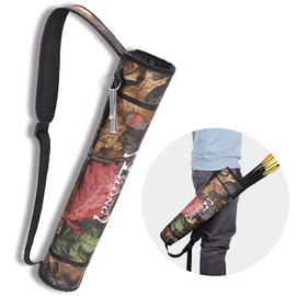 Elong Archery Quiver Back Arrow Quiver Holder Adjustable Compound Recurve Bow Hunting Target Exercise for Teenagers and Adults CAMO