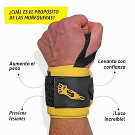 GRIPZILLA - Muñequeras para levantamiento de pesas para hombres y mujeres