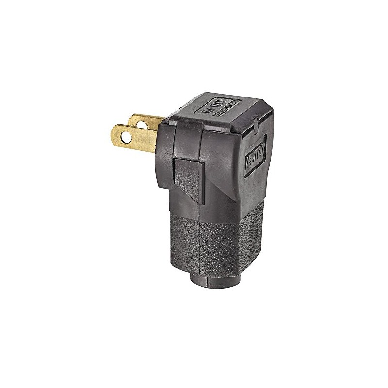 Leviton 15 Amp, 125 Volt 2-Pole 2-Wire, Non-Polarized Angle Plug,