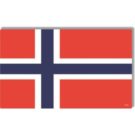 Norwegian Flag Car Magnet, Red White Blue, Vinyl, Weather Resistant, 3x5 Inch, Norway Bumper Sticker or Car Magnet (25, Vinyl)
