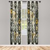Ambesonne Nature Boho Window Curtains Pack of 2, Urban Jungle
