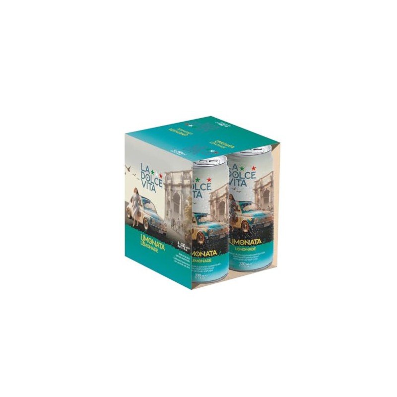 La Dolce Vita Italian Soda (Pack of 4, Lemonade)