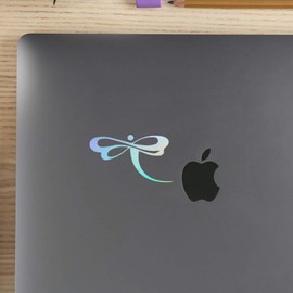 USC DECALS Infinity Dragonfly (Hologram) (Set of 2) Premium Waterproof Vinyl Decal Stickers for Laptop Phone Accessory Helmet Car Window Bumper Mug Tuber Cup Door Wall Decoration