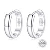 FIMHUT 925 Sterling Silver Thick Small Huggie Hoops Earrings For