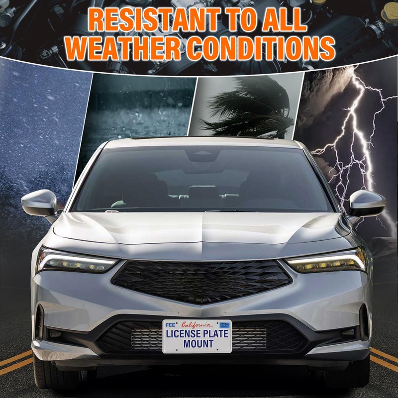 No Drill Plate Holder, Front Bumper Tow Hook License Plate