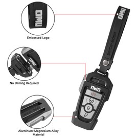 OMU Genesis Series Aluminum Key Case for Ford Bronco F-150 Raptor Explorer, Key Fob Case Protector with Keychain