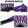 QIRMIZI 10PCS Large Folding Hand Rave Fan - Popping Fan