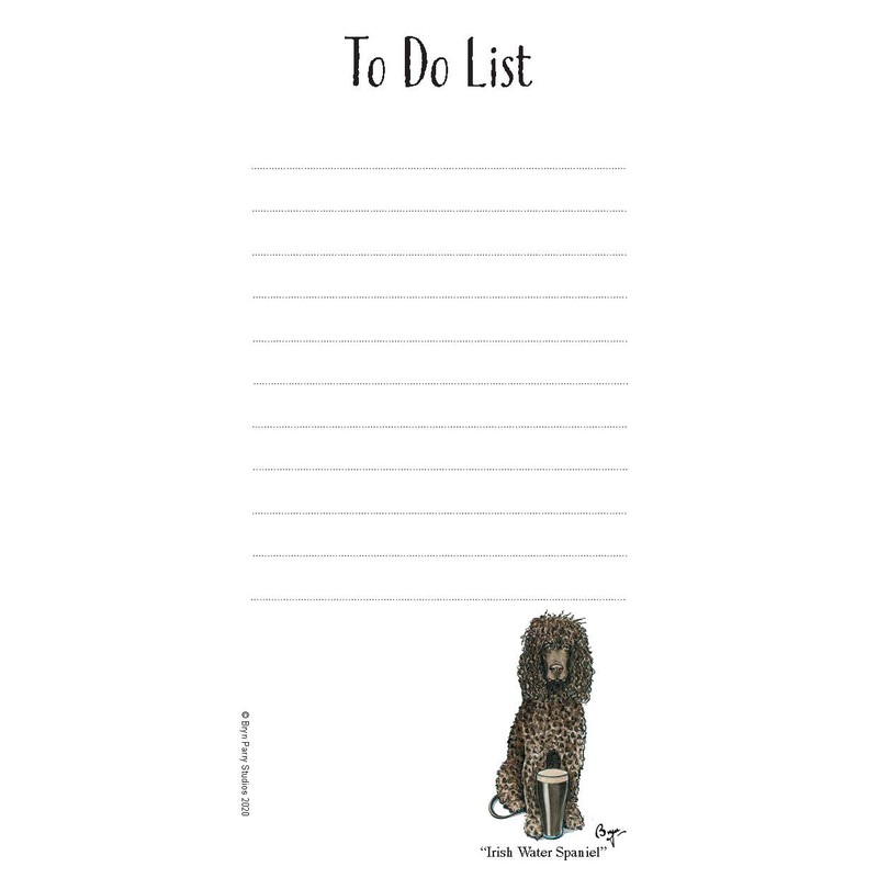 to Do List Magnetic Notepad. Working Dogs by Bryn Parry