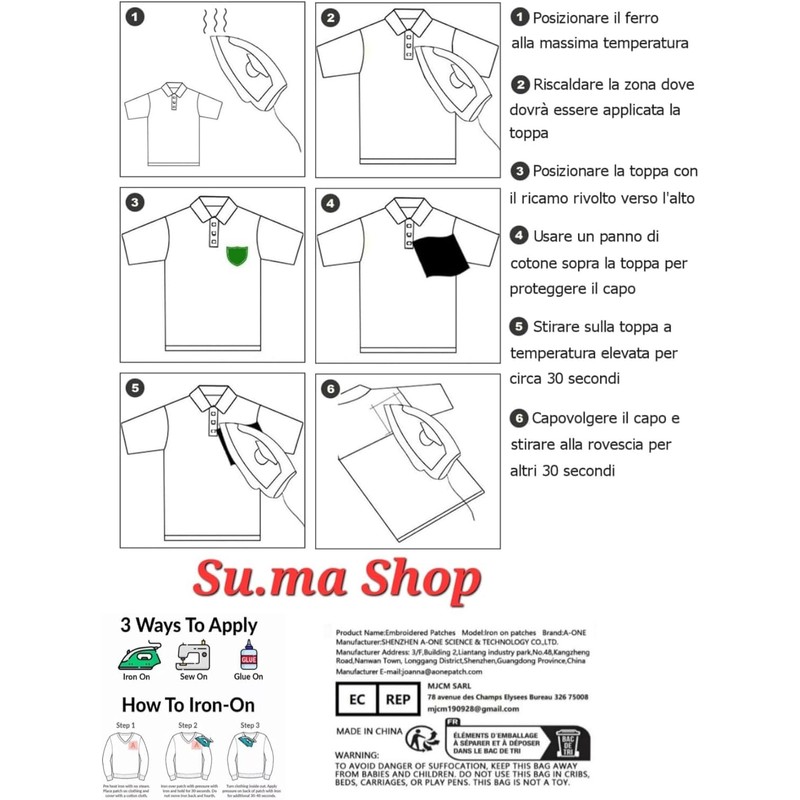 Embroidered iron-on patch biker "German biker" | for sew-on/iron-on |