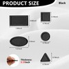 20 Pcs Black Mini Geometric Shapes Iron on Patches, Small