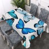 Walmsco Tablecloth Blue Butterfly Decor For Dining Room Kitchen Rectangular