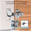 Cabinet Hinges 6 Pack (3 Pair), Evanda Stainless Steel Overlay