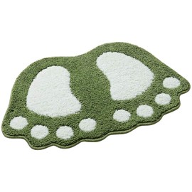 Bath Toilet Mat Area Rugs Carpet Doormat Floor Soft Mat,Cute Water Absorbent Shag Bath Mat Washable Basic Rug Kitchen Foot Pad Rug (Green, 16"x24")
