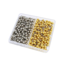 STOBOK 400Pcs 4Mm Push Pins with Plastic Ball Head for Travel Maps, Bulletin Boards, and DIY Craft Projects -Assorted Colour