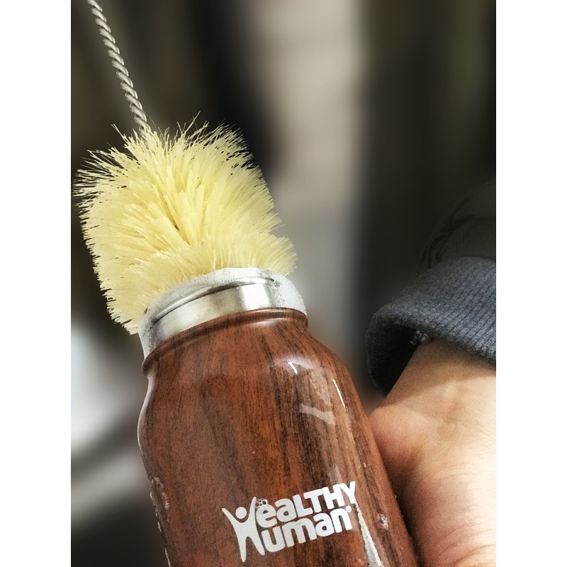 Healthy Human Water Bottle Cleaner 3-Piece Bamboo Long Brush Stainless